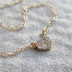 Pave Heart Necklace Valentine's Gift CZ Diamond Heart Cubic Zirconium Tiny Gold Heart Choker for Her Gold Necklaces With Heart Charm And Round Beads, Elegant Heart-shaped Jewelry With Gold Beads, Gold Jewelry With Round Beads For Gift, Adjustable Gold Heart Pendant Necklace, Gold Jewelry With Heart Charm And Round Beads, Gold Spiritual Charm Necklaces With Round Beads, Spiritual Gold Charm Necklaces With Round Beads, Spiritual Gold Jewelry With Heart Pendant, Spiritual Gold Heart Jewelry