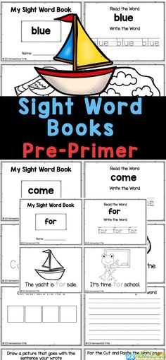 sight word books for pre - primer