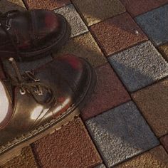 a pair of shoes that are on the ground