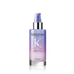 A lightweight serum to restore hair fiber overnight. Recovers sensitized and bleached hair throughout the night. Delivers a deep and durable hair hydration. Overnight recovery for a morning hairstyle with frizz control. 89% less hair breakage*. 74% smoother hair*. Reduces the appearance of split ends by 53%**. Visibly reduces the appearance of surface damage on hair. Recovers & restores hair damage overnight Protects against breakage and split ends Hydrates hair for a luminous, smoother appearance Instrumental test after application of the tested condition (US) *vs non-conditioned shampoo ** vs unwashed hair Reduces Breakage Nourishes Dry Hair Strengthens Hair . | Kérastase - Sérum Cicanuit Luxury Hair Serum - 90 ml Kerastase Serum, Healthy Blonde Hair, Blonde Hair Types, Hair Hydration, Stop Hair Breakage, Brassy Hair, Beauty Wishlist, Night Hairstyles, Golden Blonde Hair