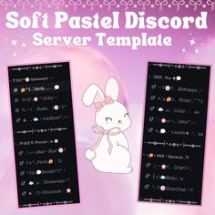 an image of a bunny rabbit theme for the game soft pastel discord server template