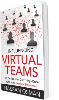 the book cover for inflining virtual teams by hassan osman