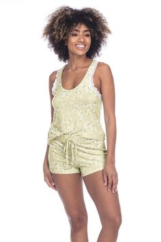 All American Shortie Set - Honeydew Intimates Stretch Tank Top For Spring Loungewear, Stretch Spring Tank Top For Loungewear, Casual Modal Sleepwear, Casual Camisole Sleepwear, Spring Modal Sleepwear, Casual Sleeveless Top For Pajama Party, Casual Modal Sleepwear For Lounging, Casual Modal Sleepwear For Relaxation, Comfortable Stretch Sleepwear For Spring