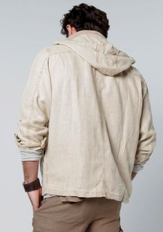 100% LINEN JACKET WITH DETACHABLE HOODIE & BUTTON POCKETS S to XXXL - Claudio Milano Linen Hoodie Men, Beige Hooded Outerwear With Buttons, Beige Long Sleeve Hooded Jacket With Pockets, Beige Hooded Jacket With Pockets, Beige Hoodie Outerwear For Spring, Spring Beige Hoodie Outerwear, Beige Hoodie For Spring, Beige Long Sleeve Hooded Jacket With Detachable Hood, Beige Hooded Jacket With Detachable Hood