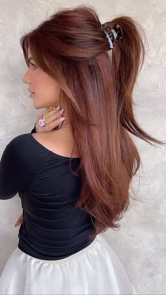 Dark Pumpkin Spice Hair Color, Different Color Reds For Hair, Fall Hair Color Ideas Red, Summer 2024 Red Hair, Dark Pumpkin Spice Hair, Strawberry Blonde With Red Highlights, Spring Copper Hair Color, Pretty Hair Colours, Pumpkin Spice Hair Color Brunette