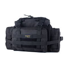 PRICES MAY VARY. Heavy Duty - Constructed of high-density 1000D nylon, stronger, light weight and durable Large Size - Dimensions: 17" x 10" x 6", including 1 main padded compartment (12" x 8" x 4.5") with 3 divisions and elastic loops inside, 2 side pocket, 1 front pocket, 1 top pocket with elastic string and velcro, as well as elastic loops and pouches inside. Multiple compartments and pockets offer spacious space to meet your various needs and classification of items Variety - 3 ways to use i Molle Webbing, Backpack Hiking, Range Bag, Still Camera, Sling Pack, Mommy Bag, Shoulder Sling, Waist Pouch, Camping Bag