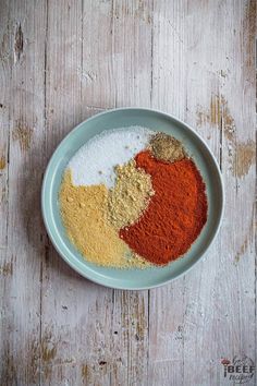 three different types of spices in a bowl