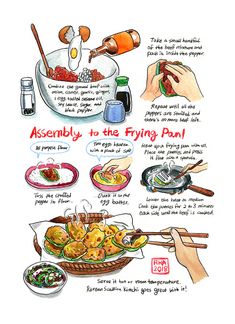 robinha: It’s been a while since I’ve uploaded... Food Infographic Illustration, Cartoon Recipe, Recipe Illustration, Korean Recipe, Recipe Drawing, Food Doodles, Element Illustration, Food Infographic, Korean Cooking