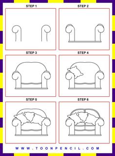 how to draw a couch with step by step instructions for beginners and advanced students