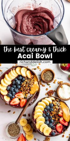 the best creamy and thick acai bowl recipe