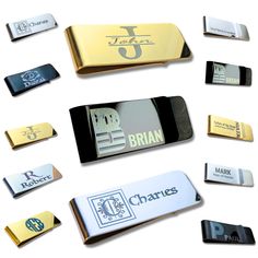 many different types of business name tags are arranged in the shape of rectangles