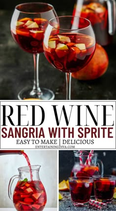 red wine sangria with spirite is an easy to make, delicious drink for any occasion