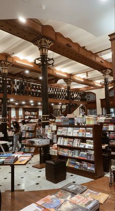 the inside of a bookstore with many books on display