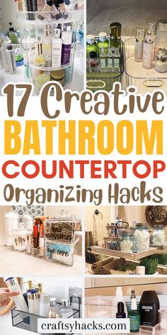 These countertop organization solutions are perfect for keeping your space tidy and functional. With these space-saving hacks, you'll make your bathroom feel bigger and more organized. Whether you're looking for storage ideas or ways to display your items, these organizing tips will help you create a stylish and efficient space. Bathroom Counter Organizer Ideas, Bathroom Countertop Organization Ideas, Bathroom Countertop Organization, Affordable Storage, Countertop Organization, Smart Bathroom, Saving Hacks, Bathroom Countertop