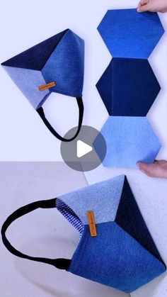 someone is making an origami hat out of felt