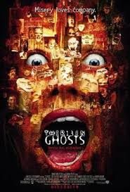 a movie poster with the words you're in ghosts on it and an open mouth