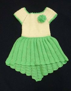 Green & beign handmade woollen frock  for 2 year girls, made with soft wool & lots of love. Hand Knitted Cotton Dresses In Cute Style, Hand-knitted Cotton Dresses In Cute Style, Cute Hand Knitted Cotton Dresses, Handmade Cotton Crochet Dress, Hand Knitted Cute Cotton Dresses, Fitted Crochet Cotton Dress In Cute Style, Cute Fitted Crochet Cotton Dress, Frock For Kids, Frocks For Kids