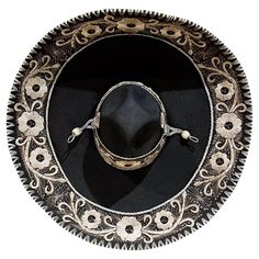 Viva Mexico! Decorative Mexican Charro Mariachi Sombrero Hat 21 d x 24 w x 7 h About 7 3/4 Preowned vintage condition top quality. Some strings are loose. Refer to all images Mexican Headdress, Charro Outfit For Men, Mexican Cowboy Hat, Mexican Sombrero, Charro Hat, Skull Mariachi, Mariachi Hat, Mexican Mariachi, Vintage Hat Boxes