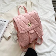 Women Designer Leather Backpacks Sac A Dos Casual Luxury Fashion High Quality Small Backpack for Teenage Girls Mochila Rucksack Details Show Angle Show [20231018] Pink Backpack Aesthetic, Back To School Backpacks, Leather Backpacks, Casual Luxury, Buying Process, School Season, Aesthetic Women, Small Backpack, Teenage Girls