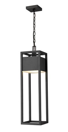 The Barwick LED Outdoor Collection is a modern inspired design that is sure to impress.. From the Barwick collection comes this contemporary outdoor ceiling fixture, perfect for mounting above a porch entryway. Z-Lite Barwick Black Modern/Contemporary Frosted Glass Linear LED Large Outdoor Hanging Pendant Light | 585CHB-BK-LED Outdoor Hanging Lanterns, Outdoor Pendant Lighting, Outdoor Ceiling, Residential Lighting, Building Facade, Outdoor Pendant, Glass Plate, Contemporary Outdoor, Porch Lighting