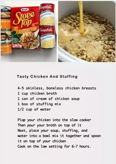 60+ Cheap and Easy Chicken Dinner Recipes Your Family Will Love - HubPages Chicken And Stuffing, Chicken Crockpot Recipes Easy, Crock Pot Ideas, Crockpot Ideas, Crockpot Dinners, Easy Chicken Dinner Recipes, Tasty Chicken, Chicken Crockpot, Crockpot Dishes