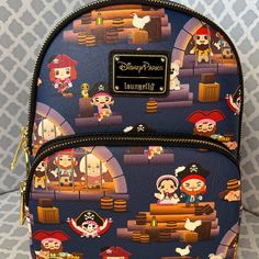 Fantastic Loungefly Disney Parks Pirates Of The Caribbean Mini Backpack! This Bag Has Amazing Print Placement, Showing Off All Of The Favorite Characters Right On The Font And Back. Brand New With Tags, Never Been Used. All Sales Are As Is, And No Returns Are Accepted. Please Review All Pictures Using Zoom, And Let Me Know If You Have Any Questions. More Pictures Are Available Upon Request! *All Items Are Photographed/Recorded During Packaging, And All Receipts Are Kept From Drop Off At Post Off Themed Backpack With Case Included, Themed Travel Backpack Bags, Character Print Backpack For Everyday Use, Everyday Character Print Standard Backpack, Themed Travel Bag With Case Included, Themed Character Print Bags For Disney Trips, Character Print Backpack For Disney Trips, Disney-themed Character Print Backpack, Themed Travel Backpack With Character Print