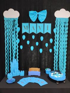 Okul öncesi mavi günü Blue Day Board Decoration In Preschool, Blue Day Celebration In Preschool, Blue Day Crafts Preschool, Blue Day Decoration In Preschool, Crafts Bookmarks, English Worksheets For Kindergarten, Christmas Tree Images, Blue Day