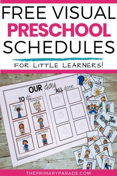 the free visual preschool schedule for little learners