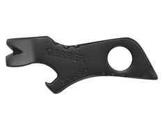 a black bottle opener with the word gerber on it