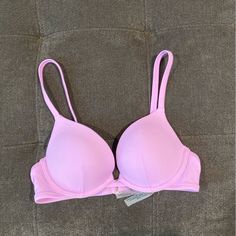 Never Worn But To Try On. Has Been Washed Beach Push-up Bra In Solid Color, Solid Color Push-up Bra For Beach, Beach Push-up Bra, Summer Push-up Fitted Bra, Victoria's Secret Stretch Summer Bra, Victoria's Secret Stretch Bra For Summer, Beachwear Fitted Push-up Bra, Victoria's Secret Fitted Summer Bra, Fitted Push-up Bra For Beachwear