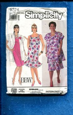 two women's dresses, one with flowers on it and the other with short sleeves