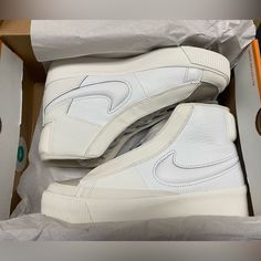 Reposhing This Item. Never Wore Them - So They Are In The Exact Condition I Purchased Them In. Doesn’t Come With Box White Leather High-top Sneakers With Rubber Waffle Outsoles, Nike High-top Sneakers With Textured Sole, Nike High-top Skate Shoes With Textured Sole, Nike White High-top Sneakers With Textured Sole, White High-top Synthetic Sneakers With Textured Sole, White Mid-top High-top Sneakers With Textured Sole, White Synthetic High-top Sneakers With Textured Sole, Modern White Skate Shoes With Textured Sole, Nike White Synthetic Skate Shoes