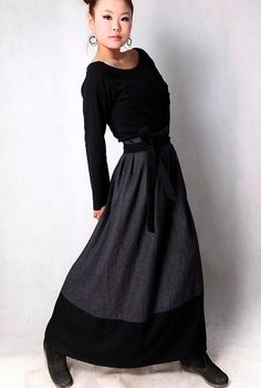 Wrap Skirt Chic Black Long Sleeve Wool Coat, Chic Black Wool Coat, Chic Long Black Wool Coat, Fitted Black Wool Coat For Winter, Elegant Black Long Sleeve Wool Coat, Elegant Black Wool Coat With Long Sleeves, Elegant Black Wool Coat, Black Wool Coat For Winter, Steampunk Coat