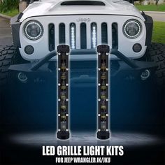 pair of led grille light kits for jeep wrangle