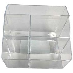 a clear plastic box with four compartments