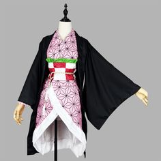 Anime Demon Slayer Brother and Sister Kamado Nezuko Kimono Condition: Brand NewColor: Pink and BlackSize: S-3XLMaterial: Cotton and PolyesterSleeves: Long SleevesIncluded: Kimono + girdle + waist band  S bust 85-90 cm waist 65 cm  M bust 85-90 cm waist 70 cm  L bust 85-90 cm waist 75 cm  XL bust 85-95cm waist 80cm  XXL bust 95-105 cm waist 90 cm  XXXL Bust 105-120cm Waist 100cm Demon Slayer Nezuko Costume, Demon Slayer Dresses, Black Kawaii Cosplay Costume For Events, Kawaii Black Cosplay Costume, Harajuku Style Anime Print Cosplay Costume, Black Kawaii Anime Print Cosplay Costume, Kawaii Black Anime Print Costume, Pink Harajuku Cosplay Costume For Halloween, Pink Anime Halloween Costume