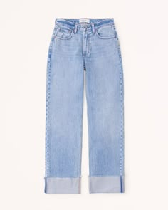 Women's Mid Rise Baggy Jean | Women's Bottoms | Abercrombie.com Style Inspiration Minimalist, Rolled Jeans, Abercrombie (women), Baggy Jean, Abercrombie Jeans, Italy Outfits, Women's Bottoms, American Clothing, Swaggy Outfits