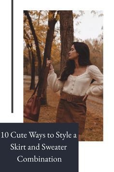 An effortlessly chic outfit pairing a simple skirt with a cozy sweater for a cute and aesthetic look that will have you feeling stylish and comfortable all day long. Click here for fashion inspo! Style A Skirt, Cozy Skirt, Green Oversized Sweater, White Oversized Sweater, Cute And Aesthetic, Outfits To Try