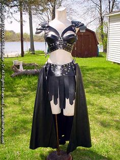 LeatherLore.com Valkyrie Costume, Viking Cosplay, Costume Armour, Over Skirt, Female Armor, Larp Costume, Leather Armor, Gothic Steampunk, Fantasy Clothing