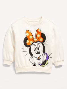 Disney© Minnie Mouse Graphic Sweatshirt for Toddler Girls | Old Navy Winter Cotton Minnie Mouse Sweatshirt, Minnie Mouse Graphic Cotton Tee, Nightmare Before Christmas Hoodie, Minnie Mouse Long Sleeve Cotton Hoodie, Cute Minnie Mouse Long Sleeve T-shirt, Disney Minnie Mouse Crew Neck T-shirt, Mickey Mouse Halloween, Baby Girl Tops, Mickey Halloween