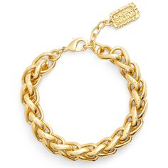 Braided Link Bracelet - Karine Sultan Official Website Sultan Jewelry, Chunky Gold Bracelet, Jewelry Chains, Necklace Layered, Arm Party, Women's Jewelry Sets, Bracelet Online, Elegant Bracelet, Gold Necklace Layered