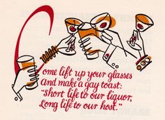 an image of two people holding each other's hands with the words, one life is your glasses and make a gay toast short life to our flavor