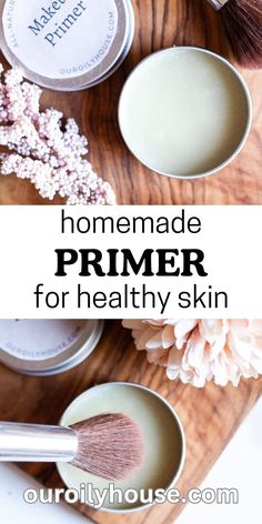 Make Your Own Cosmetics, Diy Natural Makeup Recipes, Homemade Makeup Products, Face Powder Diy, Homemade Skin Care Recipes Diy, Diy Makeup Primer, Diy Organic Makeup, Homemade Primer, Homemade House Cleaners