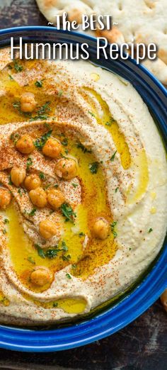 Homemade Hummus is way better than store-bought. It’s creamy and has the perfect balance of garlic, lemon juice, and tahini. Serve as a dip paired with warm Pita Bread or crunchy veggies. Smooth Hummus Recipe, Authentic Hummus Recipe, Authentic Hummus, Chickpea Hummus Recipe, Chickpea Hummus