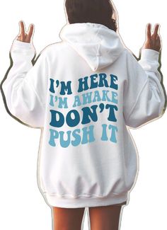 Funny Hooded Sweatshirt With Letter Print, Casual Streetwear Sweatshirt With Funny Text, Funny Crew Neck Hoodie For Streetwear, Casual Sweatshirt With Funny Text For Streetwear, Funny Winter Sweatshirt For Streetwear, Funny Long Sleeve Hoodie For Streetwear, Funny Hooded Hoodie For Streetwear, Funny White Sweatshirt For Streetwear, Winter Funny Graphic Print Hoodie