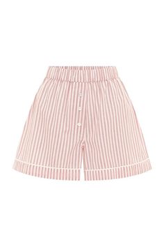 EDIE SHORT - STRAWBERRY STRIPE – THE POSSE US Transitional Dressing, Pink And White Stripes, Dress Gift, Linen Dresses, Swimwear Accessories, Cotton Poplin, Pink And White, Occasion Dresses, Short Sleeve Shirt