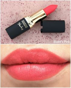 L'oreal Blake's Pink Lipstick Loreal, Loreal Color Riche, Winter Lip Color, Loreal Paris Makeup, Lipstick Designs, Lip Gloss Colors, Natural Lipstick, Jessie J, Best Lipsticks