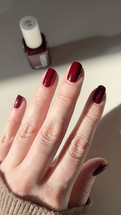 Lindsay | nail inspo & polish swatches | Swatching ‘berry naughty’ by @essie ❤️ This is the perfect deep berry polish to wear for the holiday season 🎄 #essie #essielove... | Instagram Essie, Nail Inspo, Berry, Holiday Season, Instagram