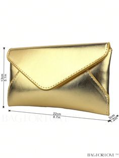 BagForLove - Gold Chain PU Envelope Bag: Sleek and Stylish Product Description Color Gold Bag Size Small Pattern Type Plain Type Envelope Bag Material PU Size Chart INCH CM Bag Length Bag Width Bag Height Handle Height 8.7 inch 1.2 inch 5.1 inch 44.5 inch Bag Length Bag Width Bag Height Handle Height 22 cm 3 cm 13 cm 113 cm Details Pictures Similar Products h2 { text-align: center; } /* æ¢è¡ */ li{ white-space: normal; word-break: break-all; word-wrap: break-word; } .red-box { width: 100%; dis Chic Envelope Shoulder Bag For Events, Gold Envelope Clutch With Chain Strap, Gold Envelope Evening Bag With Chain Strap, Party Envelope Bag With Magnetic Closure, Chic Gold Envelope Bag, Gold Party Shoulder Bag With Magnetic Closure, Gold Envelope Shoulder Bag As Gift, Gold Envelope Shoulder Bag For Gift, Envelope Evening Bag For Events