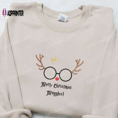 Get ready to celebrate the most magical time of the year with our Merry Christmas Muggle Harry Potter Reindeer Embroidered Shirt and Christmas Embroidered Hoodie! Made with love and attention to detail, these festive garments feature an exquisite embroidered design of Harry Potter riding a reindeer, spreading joy and holiday spirit. Perfect for family gatherings and Christmas parties, these shirts and hoodies are the best Christmas gifts for your loved ones. With their comfortable fabric and sty Harry Potter Christmas Shirt, Family Hoodie, Best Family Gifts, Reindeer Shirt, Minnie Mouse Christmas, Embroidered Shirts, Harry Potter Christmas, Family Christmas Gifts, Reindeer Christmas